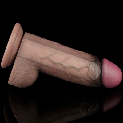 DILDO XXL PLATINO 25CM SILICONA DOBLE CAPA