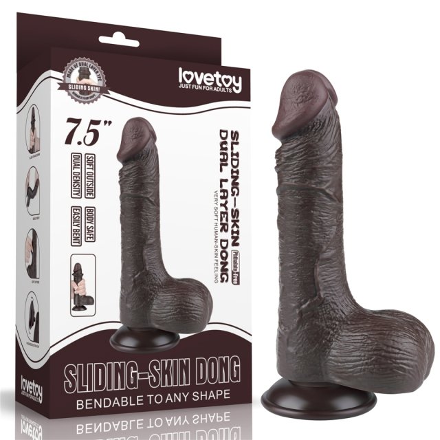 Dildo Deslizante Negro 7.5&uml;
