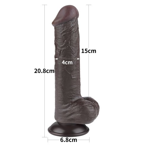 DILDO RECTO PIEL DESLIZANTE 20CM